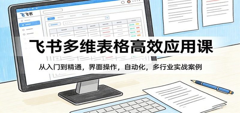 飞书多维表格高效应用课：从入门到精通，界面操作，自动化，多行业实战案例-51云资源