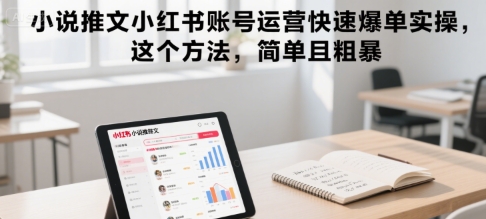 小说推文小红书账号运营快速爆单实操，这个方法，简单且粗暴-51云资源
