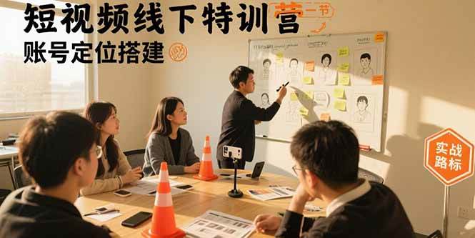 （15707期）短视频线下特训营：账号定位搭建/口播号拍摄剪辑/直播间流量入口/变现实战-51云资源