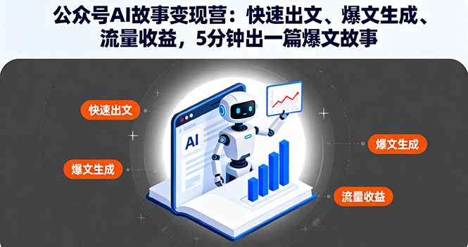 （16201期）公众号AI故事变现营：快速出文、爆文生成、流量收益，5分钟出一篇爆文故事-51云资源