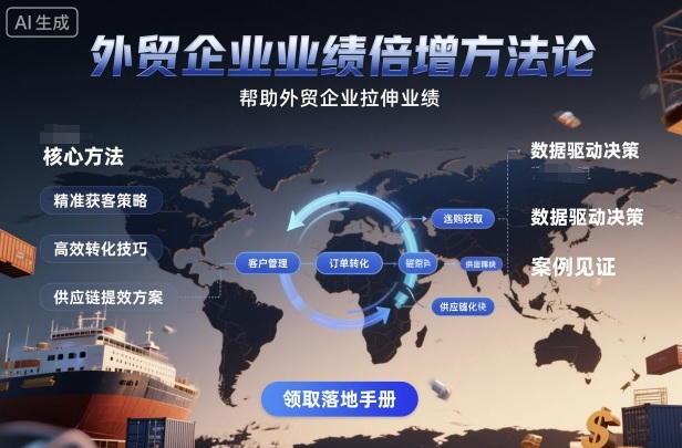 外贸企业业绩倍增方法论，帮助外贸企业拉伸业绩-51云资源