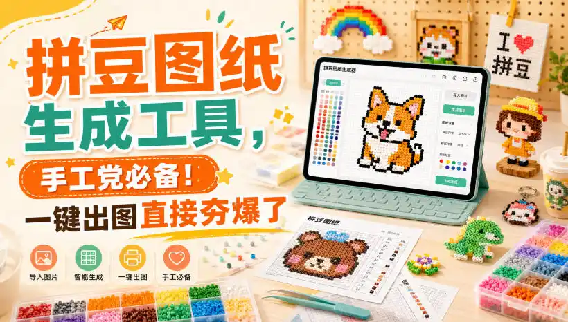 拼豆图纸生成工具,手工党必备!一键出图直接夯爆了-51云资源
