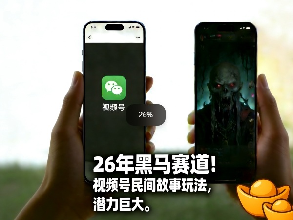 26年黑马赛道，视频号民间故事类玩法，潜力巨大，每日收益超5张-51云资源