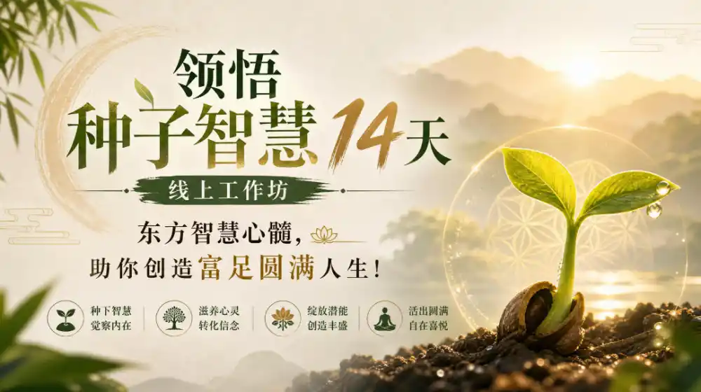 鹿大米领悟种子智慧14天线上工作坊,东方智慧心髓,助你创造富足圆满人生!-51云资源
