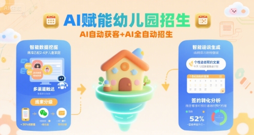 AI赋能幼儿园招生,AI自动获客 AI全自动招生