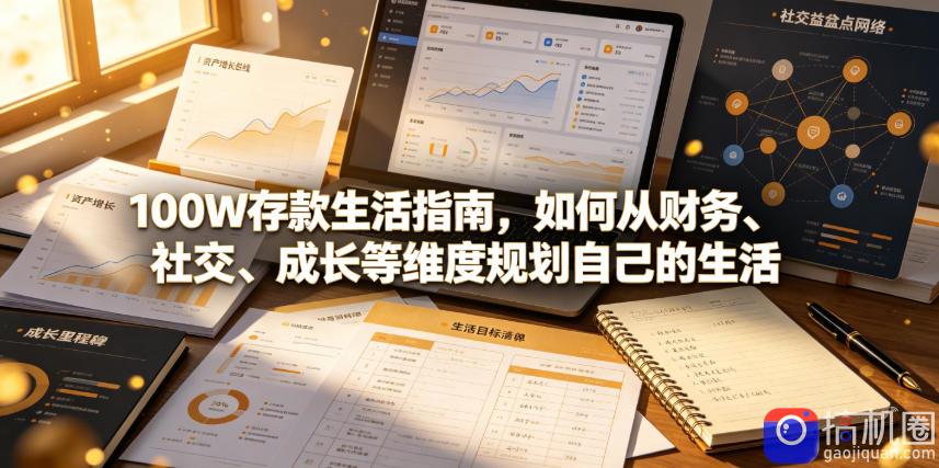 付费文章:100W存款生活指南,如何从财务、社交、成长等维度规划自己的生活