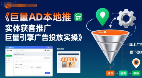 巨量AD本地推实体获客推广，巨量引擎广告投放实操-51云资源