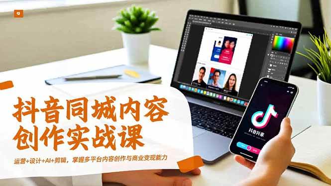 (16707期)抖音同城内容创作实战课,运营 设计 AI 剪辑,掌握多平台内容创作与商业变现能力-51云资源
