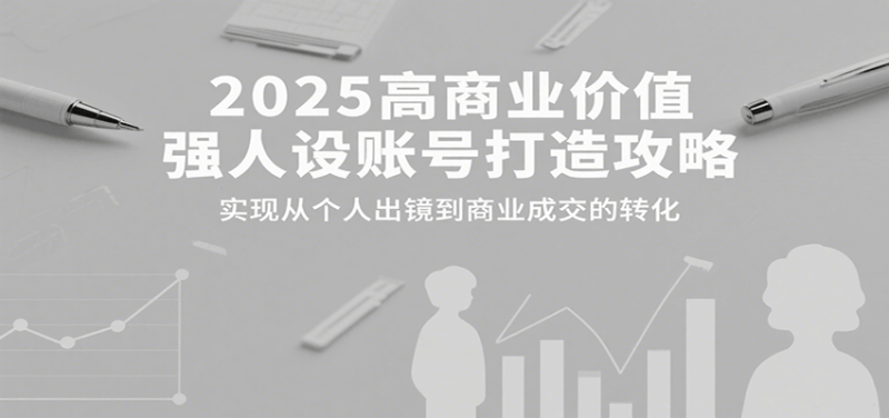 2025高商业价值强人设账号打造攻略,实现从个人出镜到商业成交的转化-51云资源