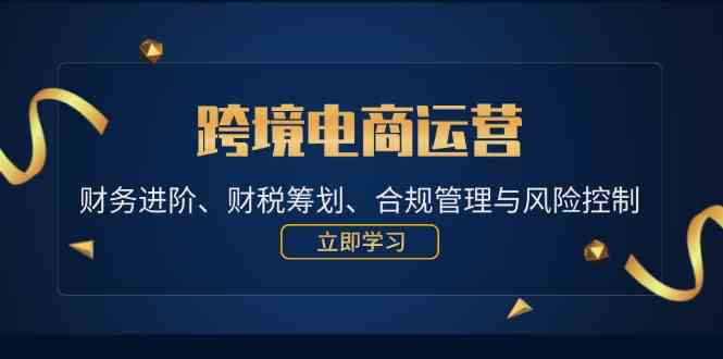 跨境电商运营:财务进阶、财税筹划、合规管理与风险控制-51云资源