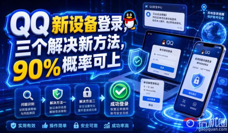 QQ新设备登录，三个解决新方法，90%概率可上-51云资源