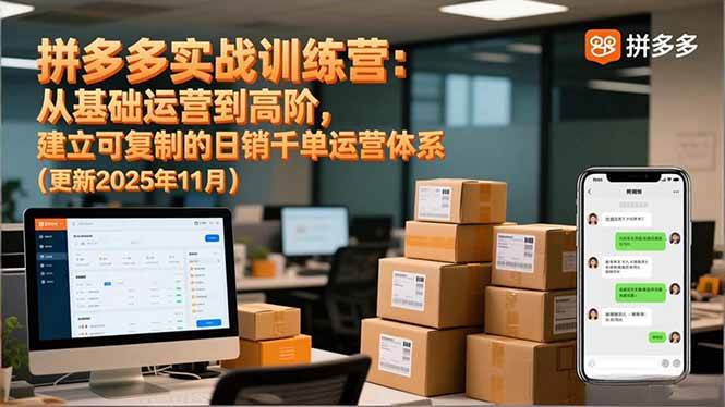 （16700期）拼多多实战训练营：从基础运营到高阶，建立可复制的日销千单运营体系（更新11月）-51云资源