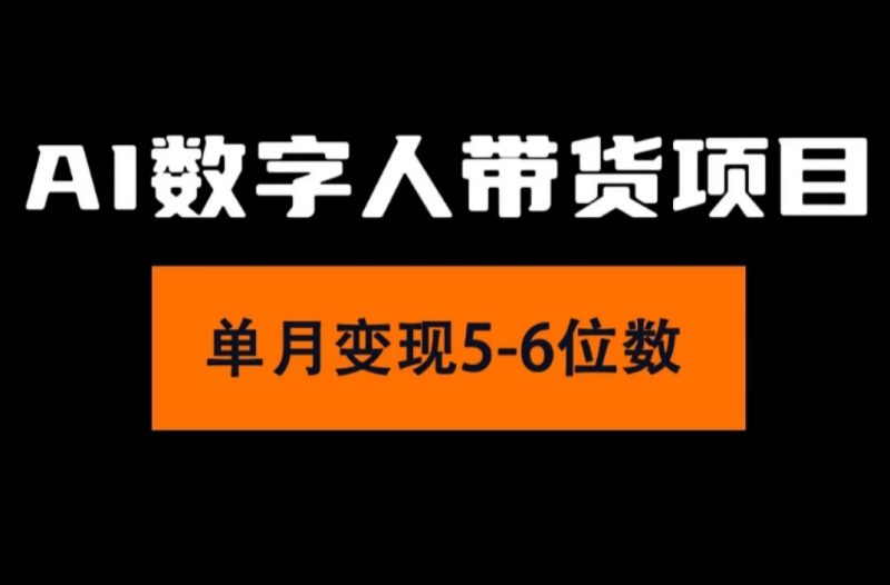 （11751期）2024年Ai数字人带货，小白就可以轻松上手，真正实现月入过万的项目-51云资源