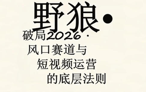 野狼团队·多平台实操运营课，覆盖AI口播、服装、好物、漫剪等热门玩法（更新4月）-51云资源
