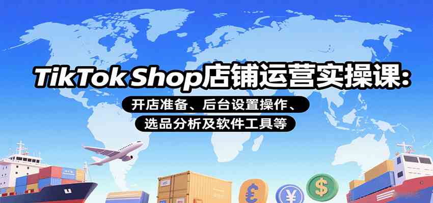 TikTok Shop店铺运营实操课：开店准备、后台设置操作、选品分析及软件工具等-51云资源