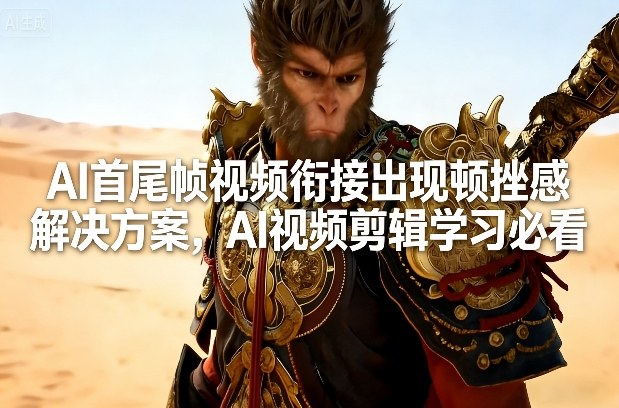 AI首尾帧视频衔接出现顿挫感解决方案，AI视频剪辑学习必看-51云资源