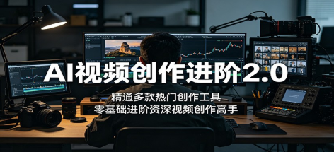 AI视频创作进阶2.0：精通多款热门创作工具，零基础进阶资深视频创作高手-51云资源