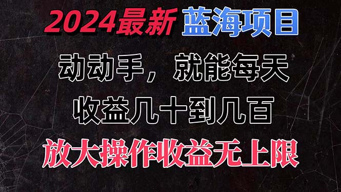 （11470期）有手就行的2024全新蓝海项目，每天1小时收益几十到几百，可放大操作收…-51云资源