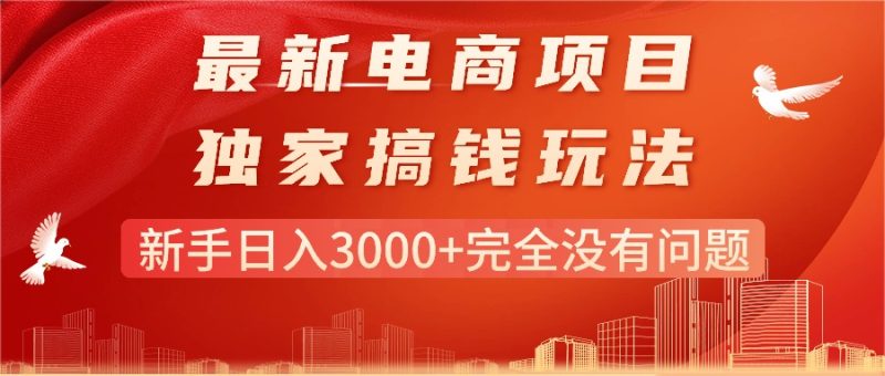 （11101期）最新电商项目-搞钱玩法，新手日入3000 完全没有问题-51云资源