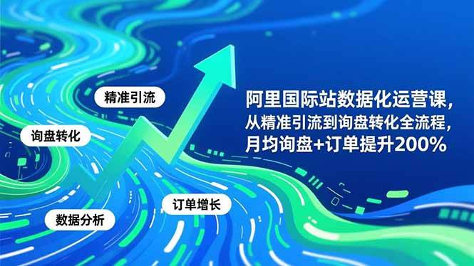 (16660期)阿里国际站数据化运营课-11月,从精准引流到询盘转化全流程,月均询盘 订单提升200%-51云资源