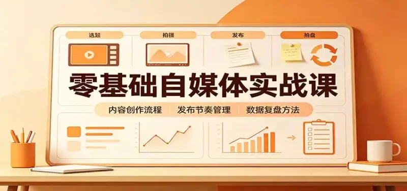 零基础自媒体实战课:赛道人设冷启动,内容创作复盘,公私域商业闭环-51云资源