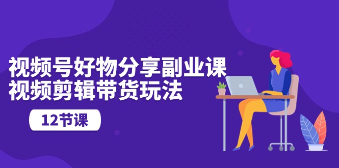 视频号好物分享副业课,视频剪辑带货玩法(12节课)-51云资源