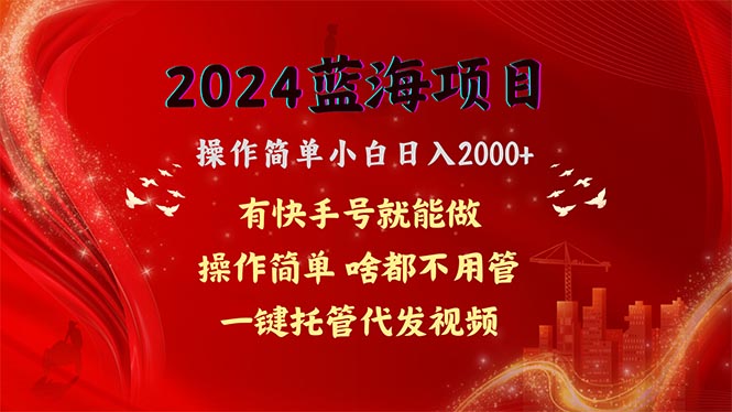 (10693期)2024蓝海项目,网盘拉新,操作简单小白日入2000 ,一键托管代发视频,…-51云资源
