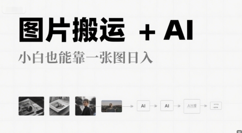 图片搬运 AI，小白也能靠一张图，日入4张-51云资源