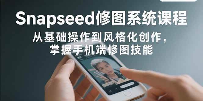 （15732期）Snapseed修图系统课程：从基础操作到风格化创作，掌握手机端修图技能-51云资源