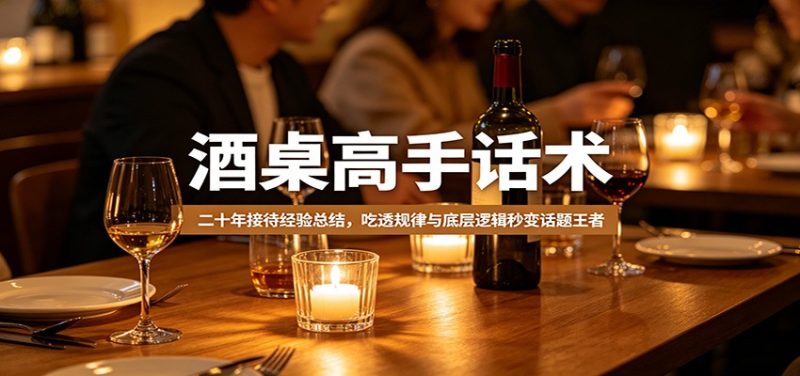 酒桌高手话术:二十年接待经验总结,吃透规律与底层逻辑秒变话题王者-51云资源
