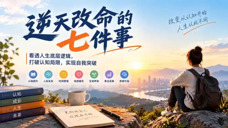 付费文章：逆天改命的七件事，看透人生底层逻辑，打破认知局限，实现自我突破-51云资源