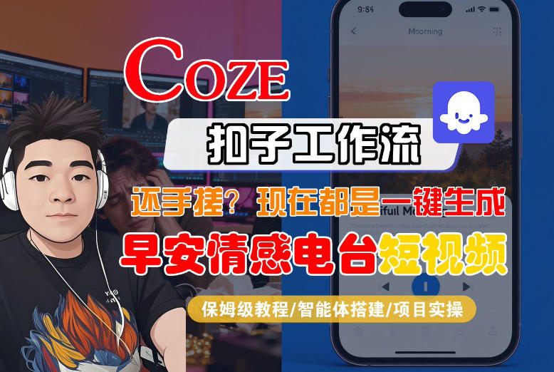【Coze工作流搭建实操教程】【coze】早安情感电台日签视频还在手动做？用扣子工作流自动生成，省时90%-51云资源