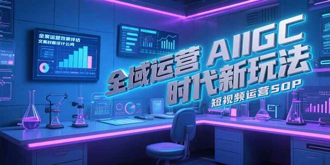 （15327期）全域运营AIGC时代新玩法，文案封面设计公式，短视频运营SOP-51云资源