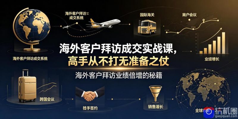 海外客户拜访成交实战课，高手从不打无准备之仗，海外客户拜访业绩倍增的秘籍-51云资源