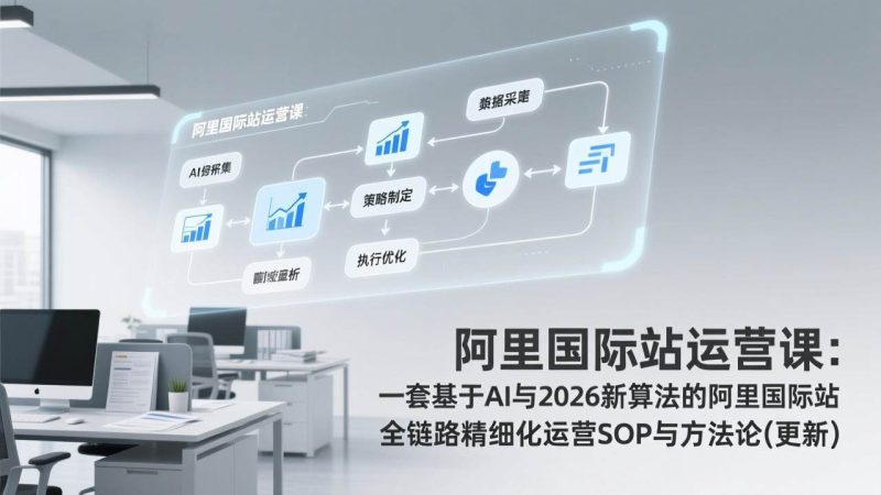 （17378期）阿里国际站运营课：一套基于AI与2026新算法的阿里国际站全链路精细化运营SOP与方法论(更新)-51云资源