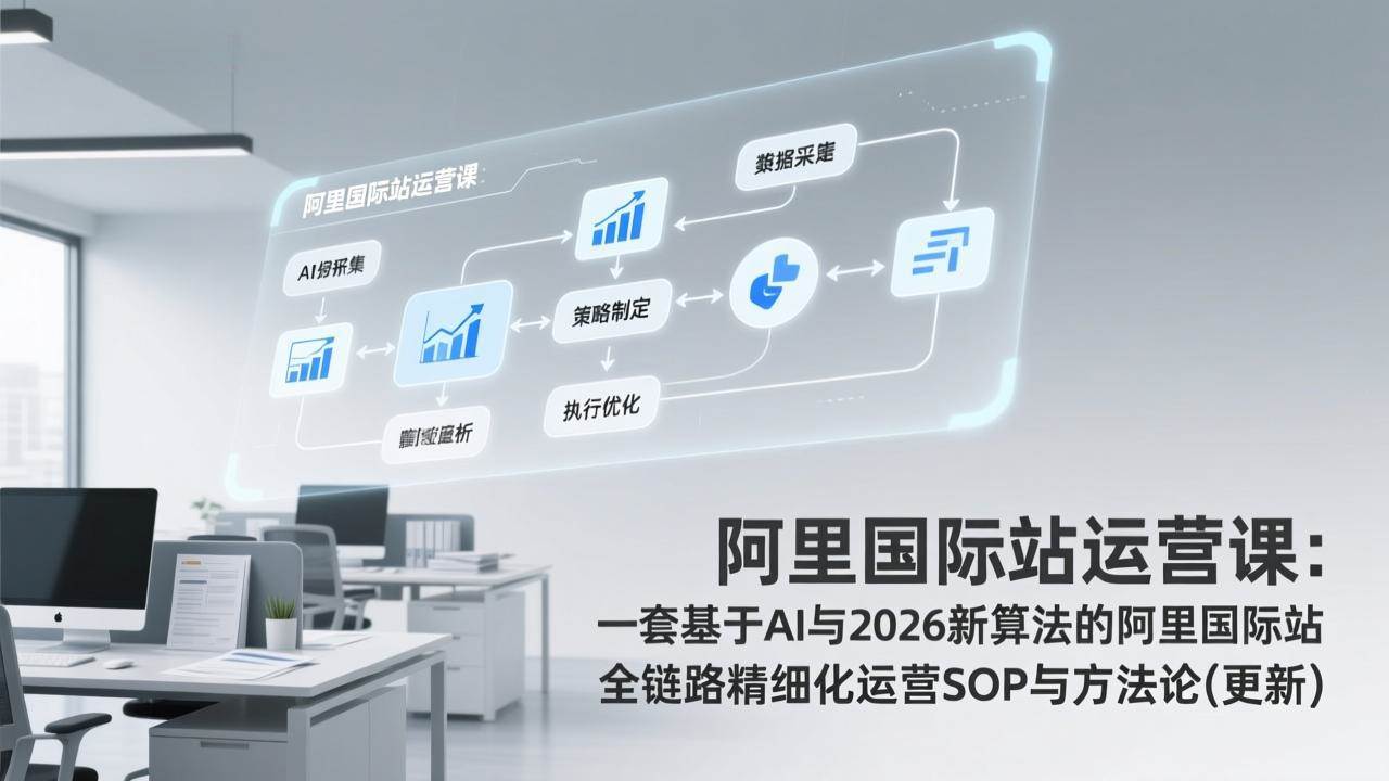 （17378期）阿里国际站运营课：一套基于AI与2026新算法的阿里国际站全链路精细化运营SOP与方法论(更新)