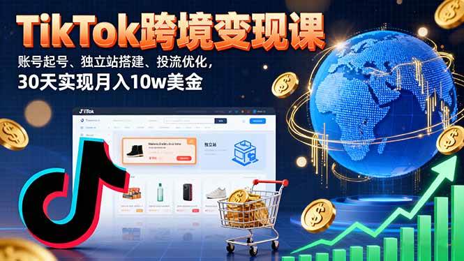 （16034期）TikTok跨境变现课：账号起号、独立站搭建、投流优化，30天实现月入10w美金-51云资源
