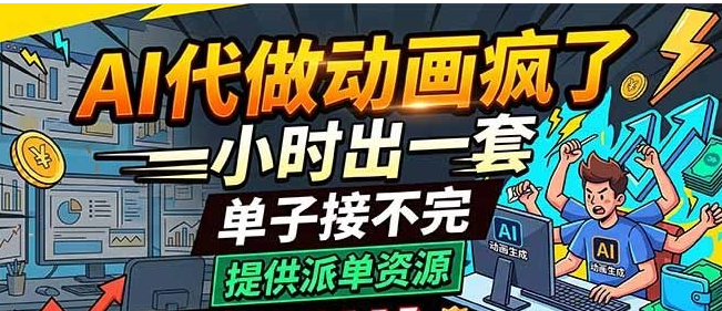 AI代做动画疯了,一小时出一套,单子接不完