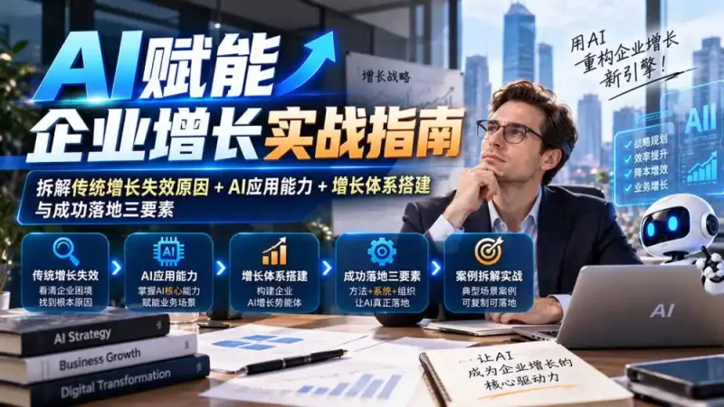 【无水印】AI赋能企业增长实战指南:拆解传统增长失效原因 AI应用能力 增长体系搭建与成功落地三要素-51云资源