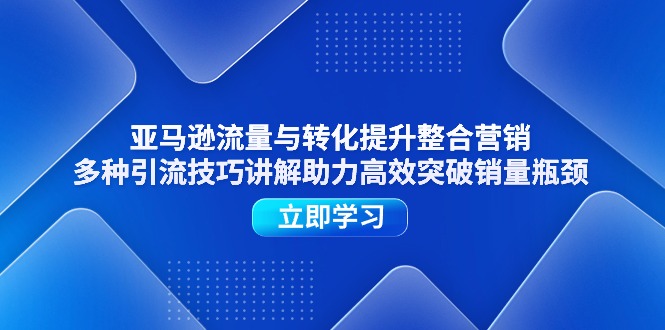 （11335期）亚马逊流量与转化提升整合营销，多种引流技巧讲解助力高效突破销量瓶颈-51云资源