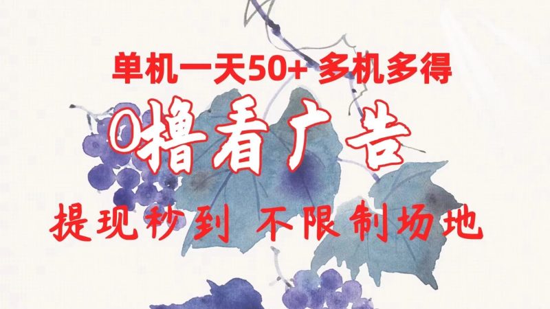 外面收费2980的小游戏看广告项目，单机收益达30 小白无脑批量操作，长期稳定，附带独家养号方法-51云资源