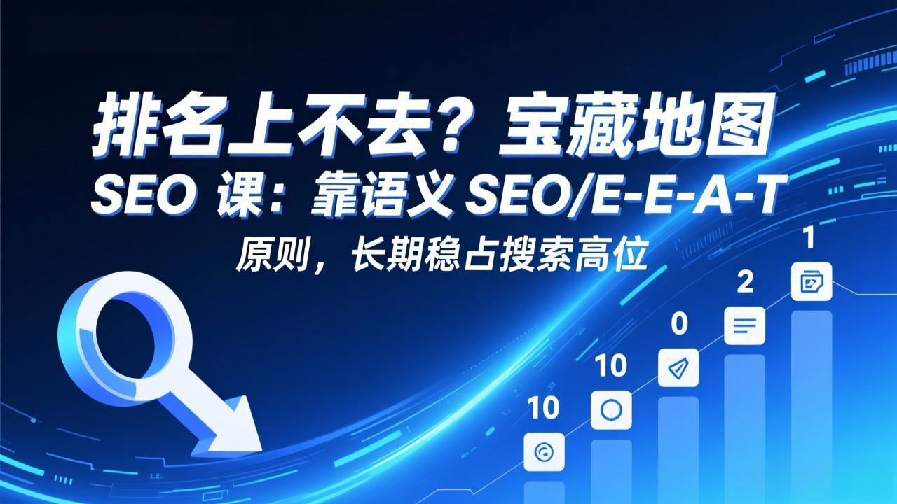 排名上不去?宝藏地图 SEO 课:靠语义 SEO E-E-A-T 原则,长期稳占搜索高位