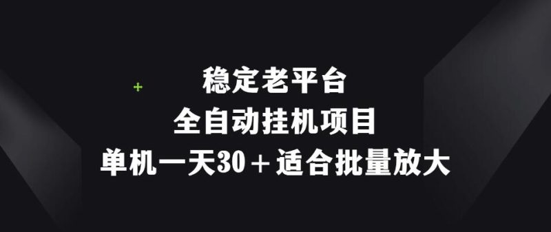 稳定老平台，全自动挂机项目，单机一天30＋适合批量放大-51云资源