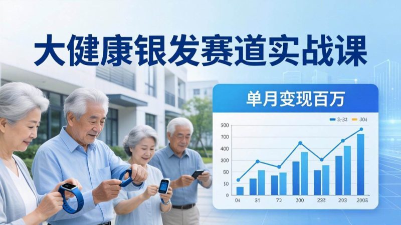 （17754期）大健康银发赛道实战课：拆解视频号线索型 IP 单月变现百万逻辑，教你精准获客高效变现-51云资源