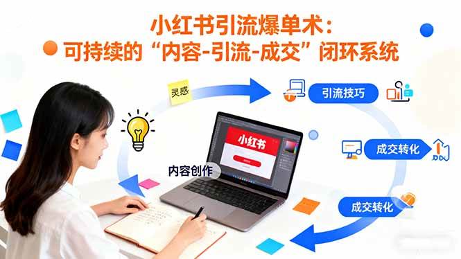 （16362期）小红书引流爆单术：构建一套低成本 可持续的“内容-引流-成交”闭环系统-51云资源