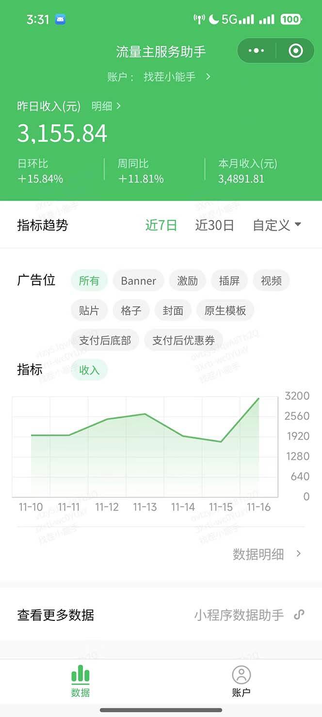 (13362期)微信小程序撸广告6.0升级玩法,全新变现方式,日均收益2000