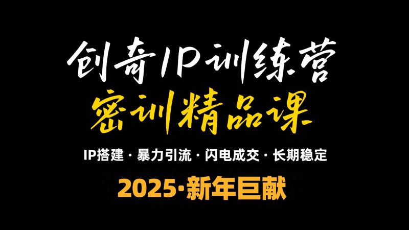 （13898期）2025年“知识付费IP训练营”小白避坑年赚百万，暴力引流，闪电成交-51云资源