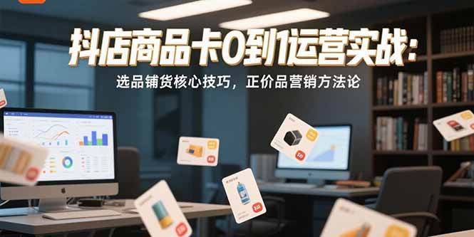 （15329期）抖店商品卡0到1运营实战：选品铺货核心技巧，正价品营销方法论-51云资源