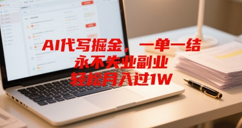 AI代写掘金,一单一结,永不失业副业,轻松月入过1W-51云资源