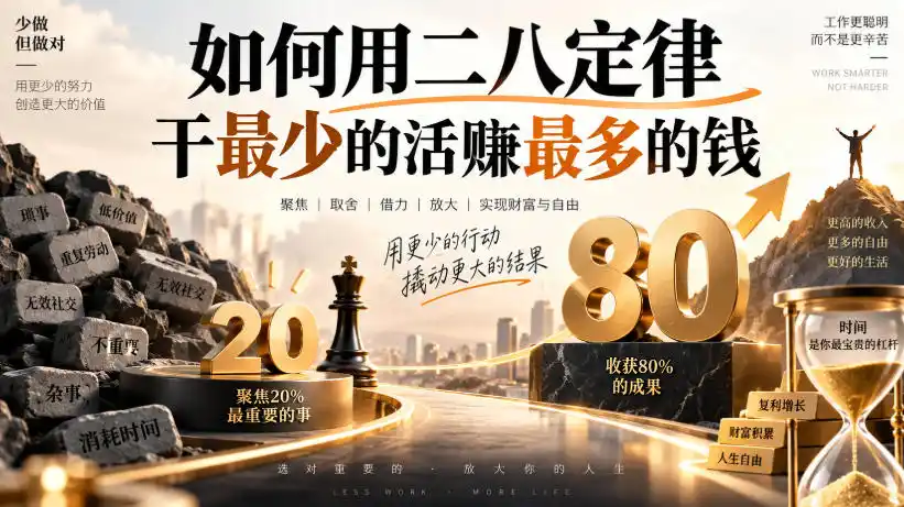 付费文章：如何用二八定律干最少的活賺最多的钱-51云资源